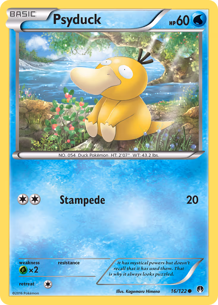 Psyduck 16/122 Pokemon card