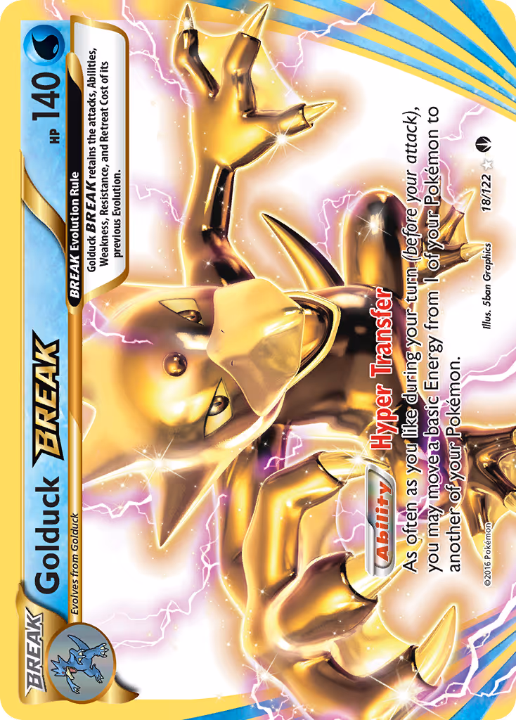 Golduck BREAK 18/122 Pokemon card