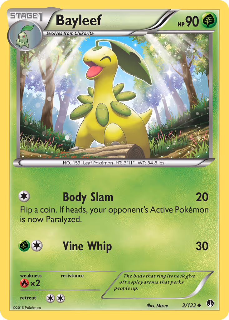 Bayleef 2/122 Pokemon card