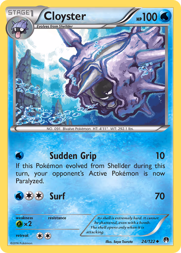 Cloyster 24/122 Pokemon card