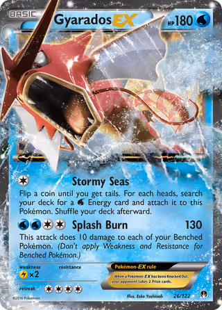 Gyarados EX 26/122 Pokemon card