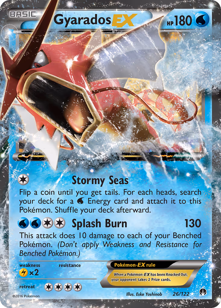 Gyarados EX 26/122 Pokemon card