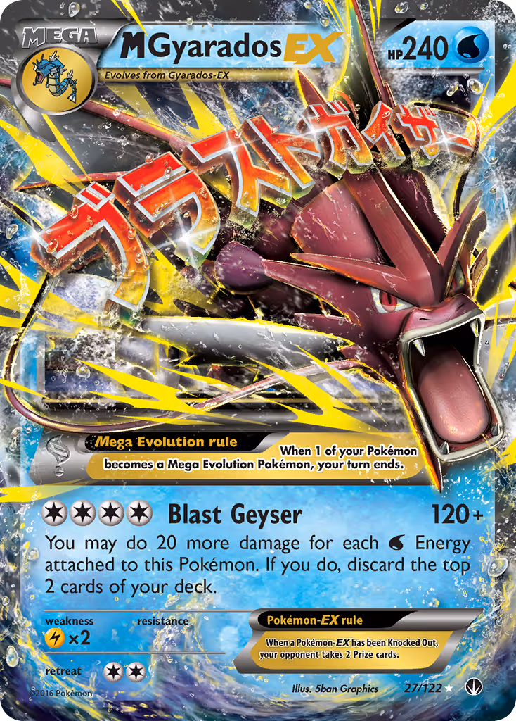 M Gyarados EX 27/122 Pokemon card