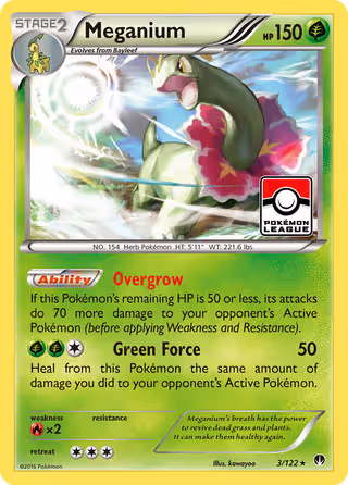 Meganium 3/122 Pokemon card