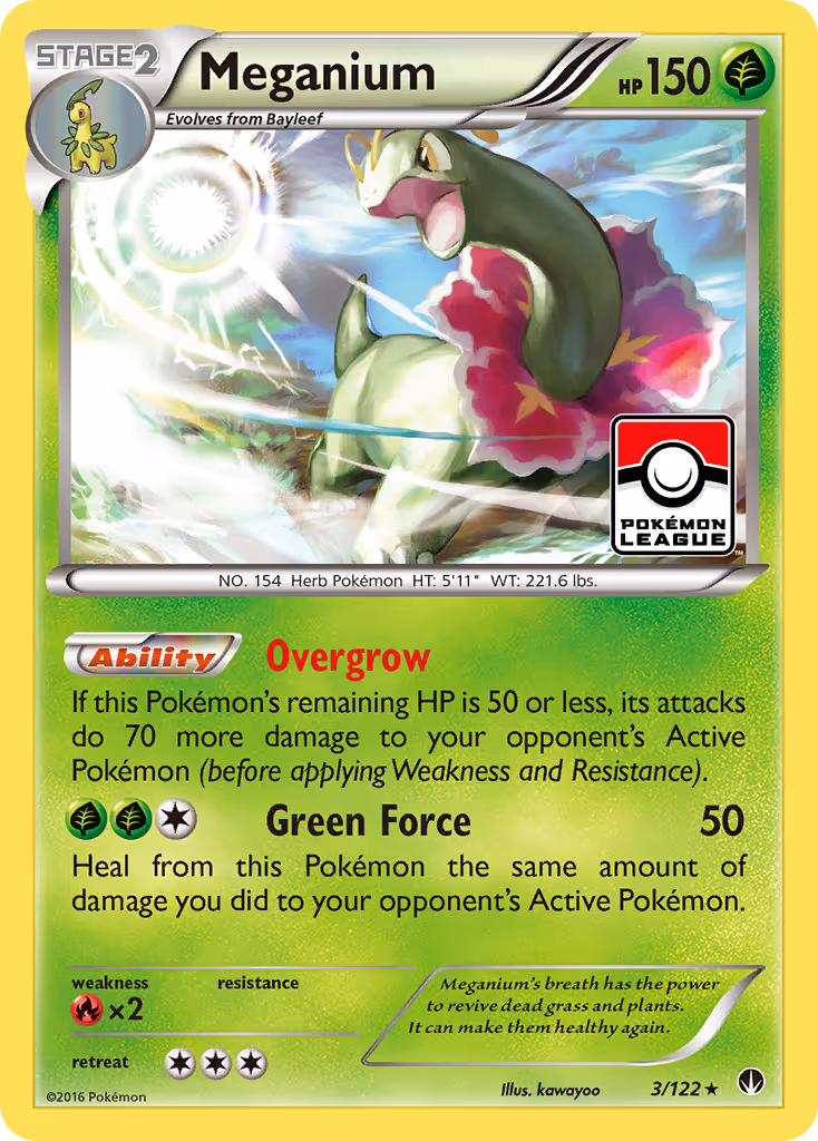 Meganium 3/122 Pokemon card