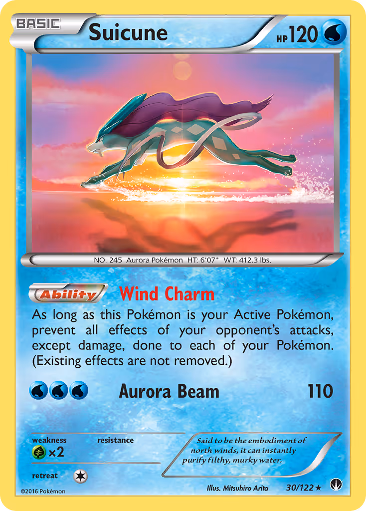 Suicune 30/122 Pokemon card