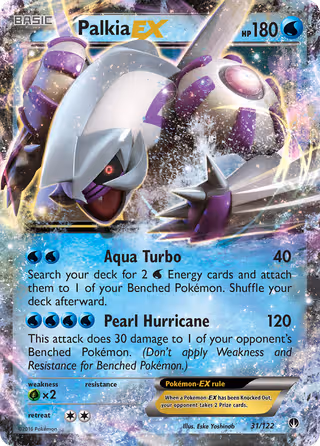 Palkia EX 31/122 Pokemon card
