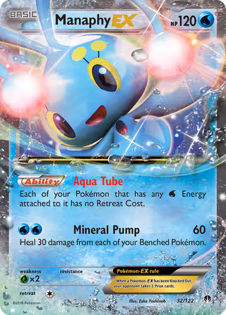 Manaphy EX 32/122 Pokemon card