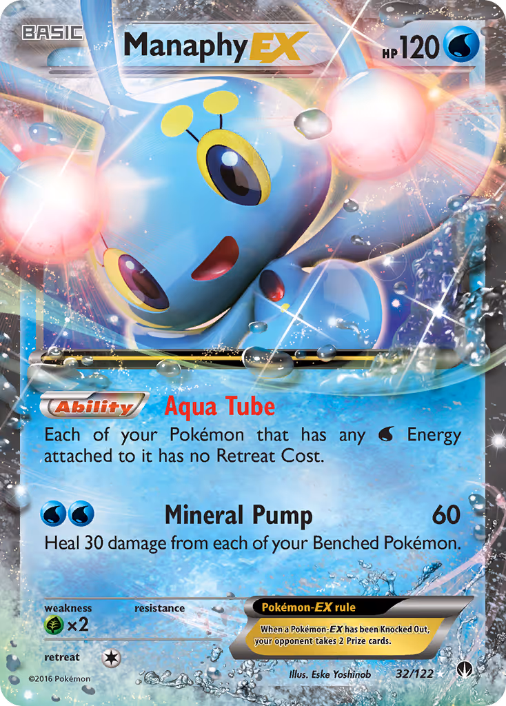 Manaphy EX 32/122 Pokemon card