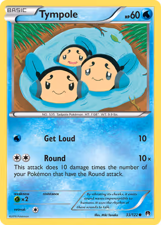 Tympole 33/122 Pokemon card