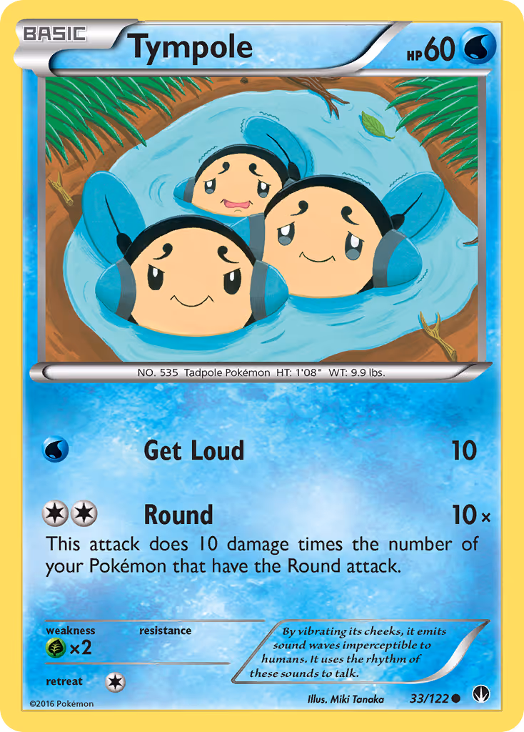 Tympole 33/122 Pokemon card