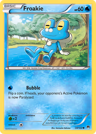 Froakie 38/122 Pokemon card