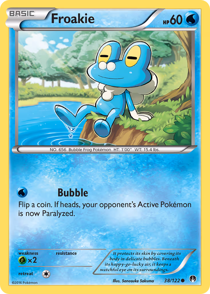 Froakie 38/122 Pokemon card