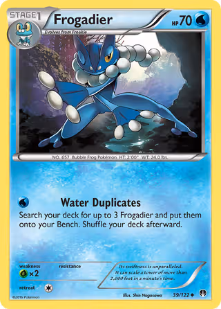 Frogadier 39/122 Pokemon card