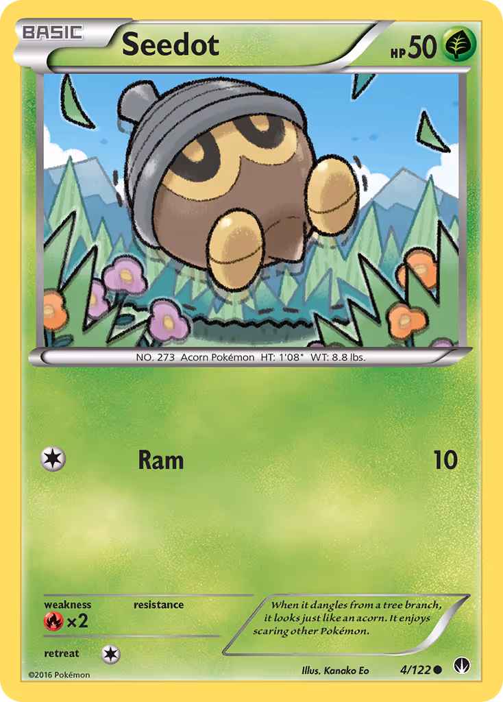 Seedot 4/122 Pokemon card