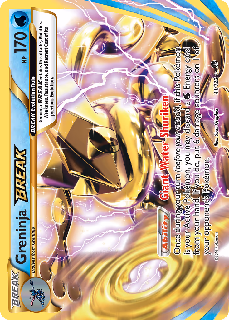 Greninja BREAK 41/122 Pokemon card