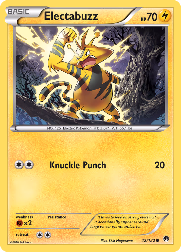 Electabuzz 42/122 Pokemon card