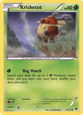 Kricketot 5/122 Pokemon card