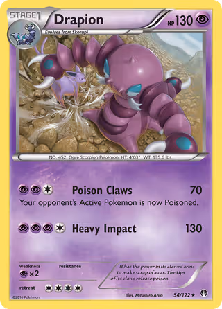 Drapion 54/122 Pokemon card