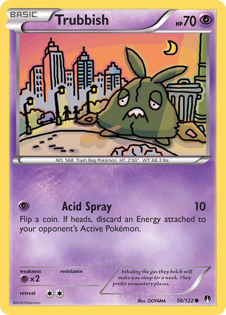 Trubbish 56/122 Pokemon card