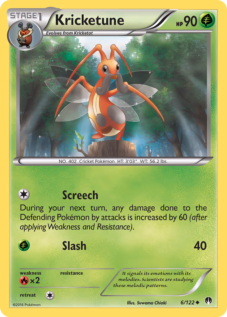 Kricketune 6/122 Pokemon card