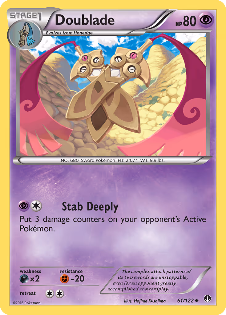 Doublade 61/122 Pokemon card