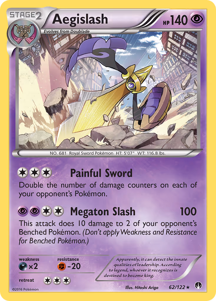 Aegislash 62/122 Pokemon card