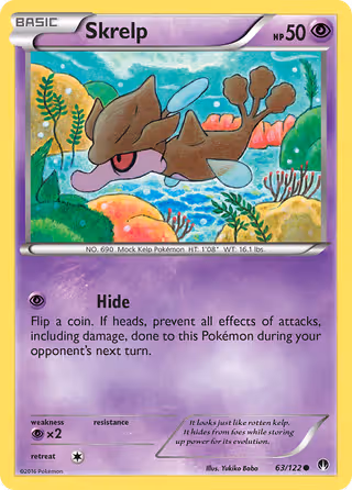 Skrelp 63/122 Pokemon card