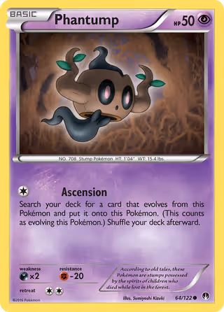 Phantump 64/122 Pokemon card