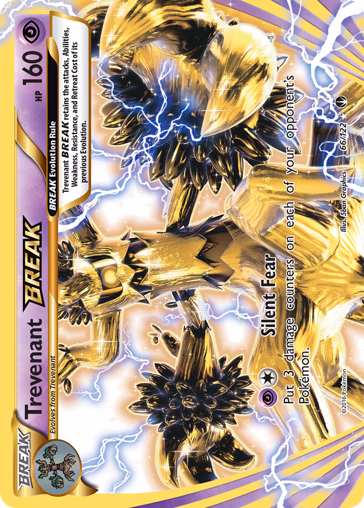 Trevenant BREAK 66/122 Pokemon card