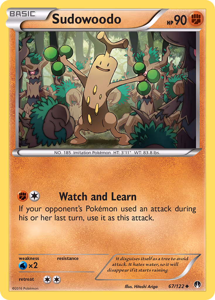 Sudowoodo 67/122 Pokemon card