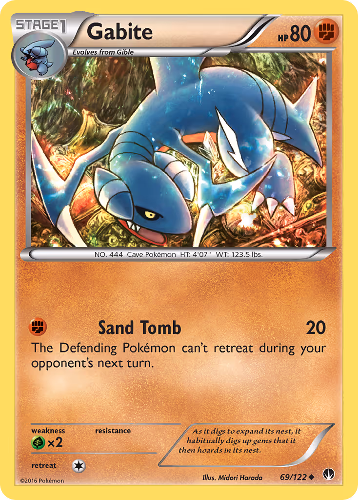 Gabite 69/122 Pokemon card
