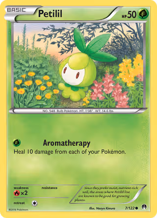 Petilil 7/122 Pokemon card