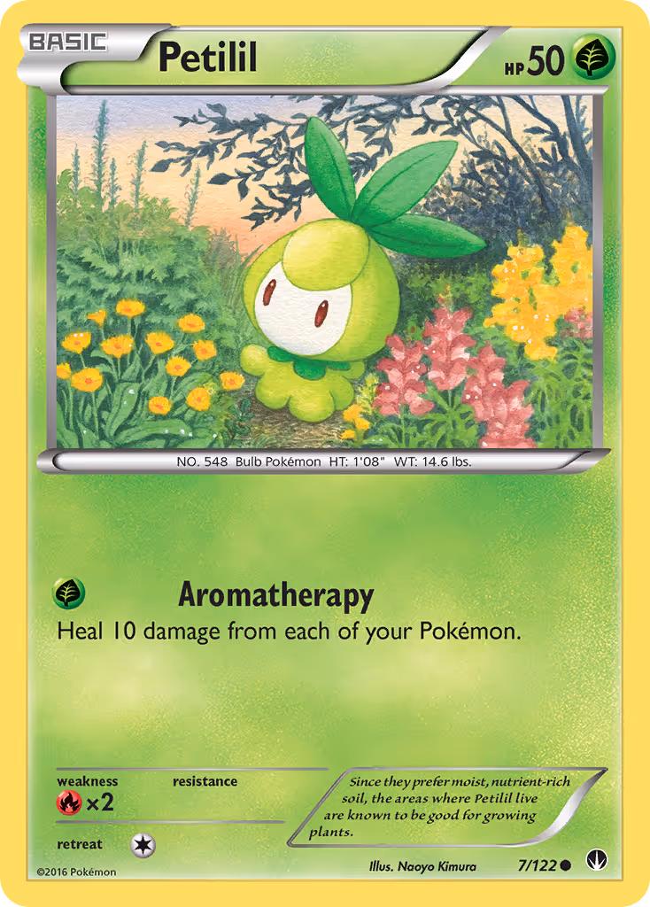 Petilil 7/122 Pokemon card