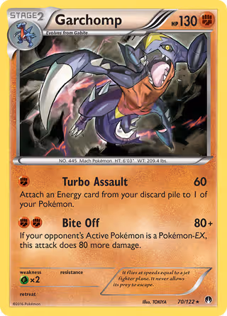 Garchomp 70/122 Pokemon card