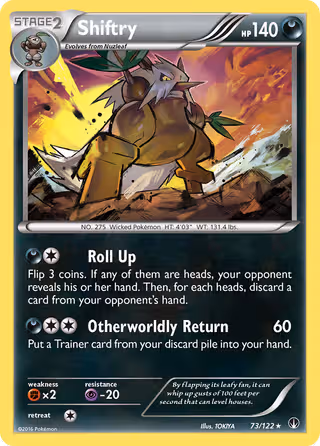 Shiftry 73/122 Pokemon card