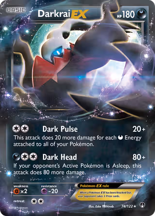 Darkrai EX 74/122 Pokemon card