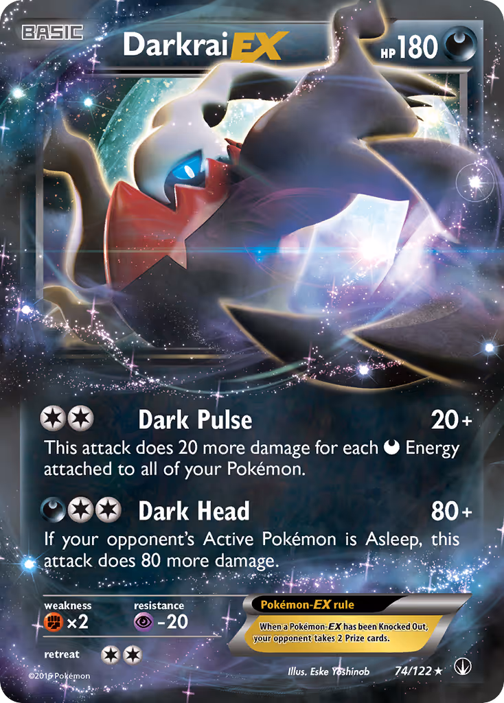 Darkrai EX 74/122 Pokemon card