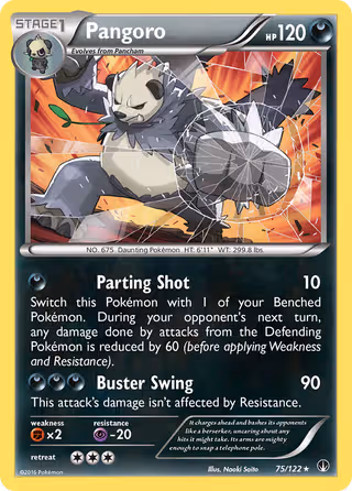 Pangoro 75/122 Pokemon card