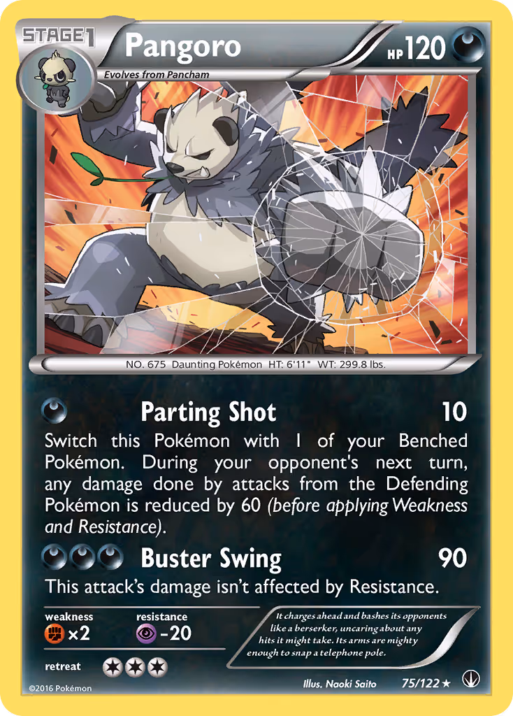 Pangoro 75/122 Pokemon card