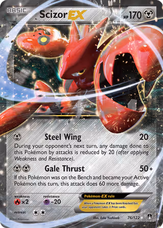 Scizor EX 76/122 Pokemon card