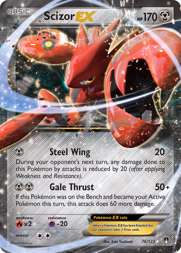 Scizor EX 76/122 Pokemon card