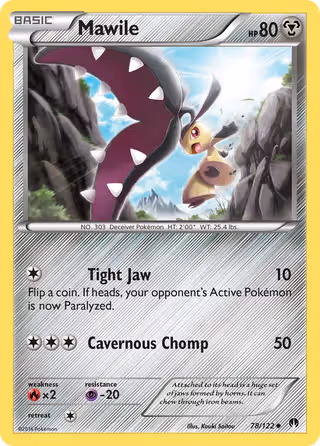 Mawile 78/122 Pokemon card