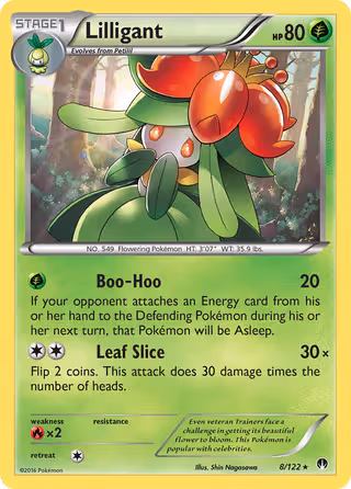 Lilligant 8/122 Pokemon card