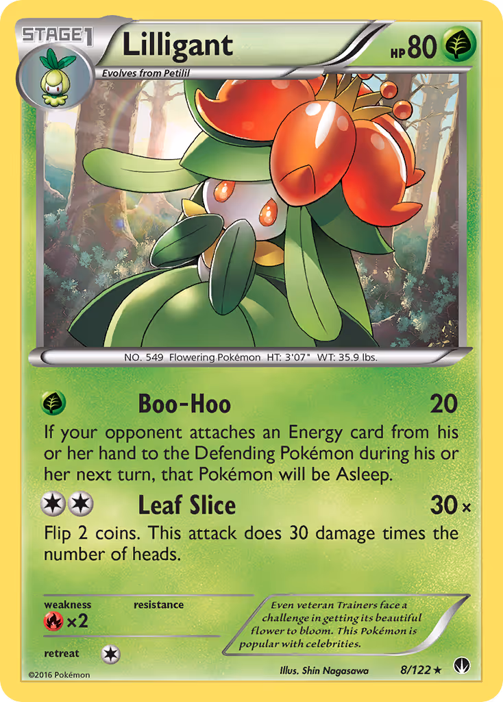 Lilligant 8/122 Pokemon card