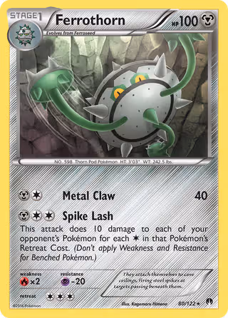 Ferrothorn 80/122 Pokemon card