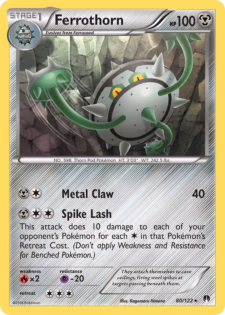 Ferrothorn 80/122 Pokemon card