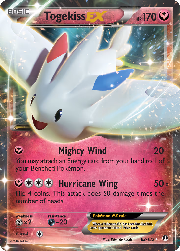 Togekiss EX 83/122 Pokemon card