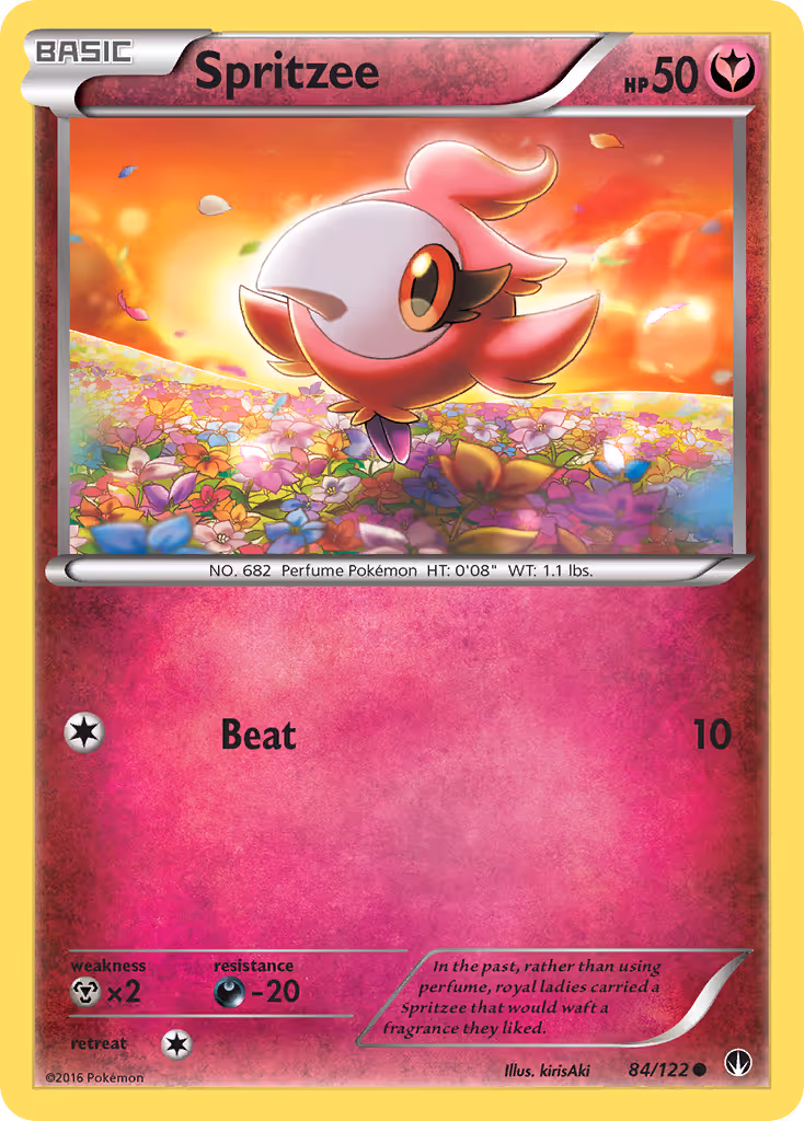 Spritzee 84/122 Pokemon card