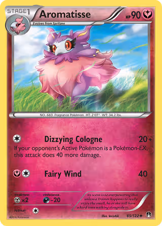 Aromatisse 85/122 Pokemon card